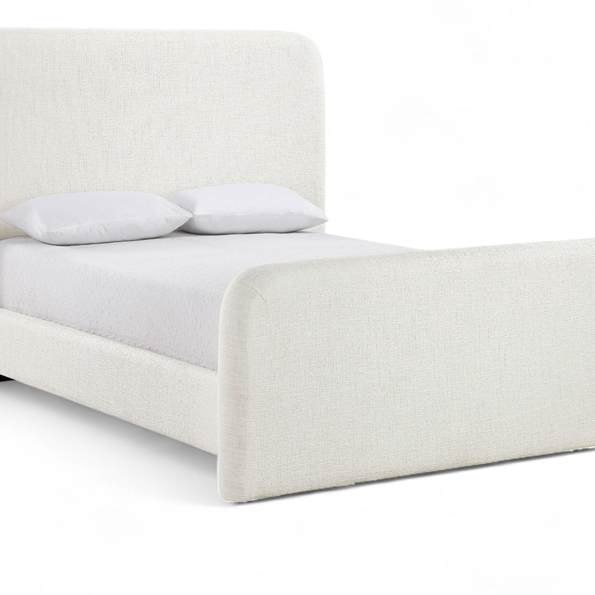 Fira - Linen Textured Fabric Upholstered Bed