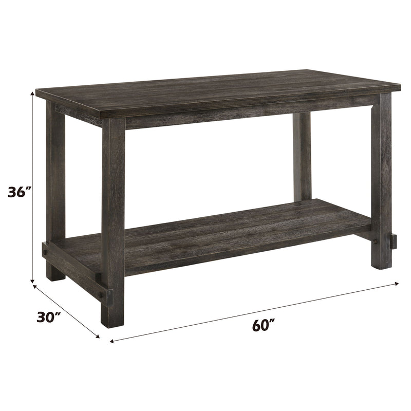 Dark gray counter-height dining table, 60 in W x 36 in H x 30 in D