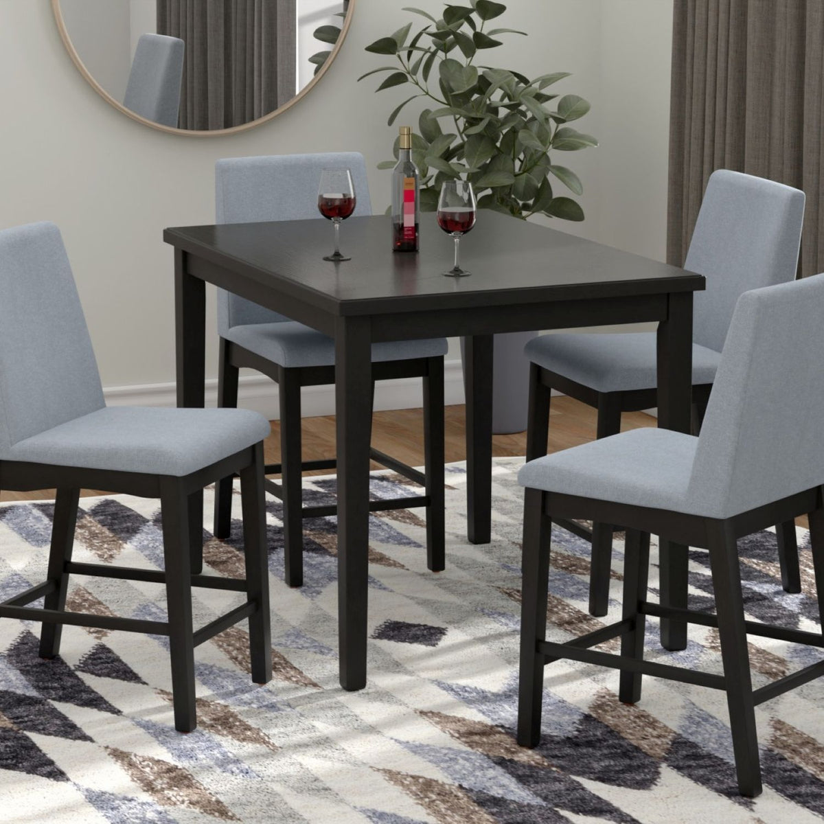 5 Piece Gathering Height Set - Gray - Wood