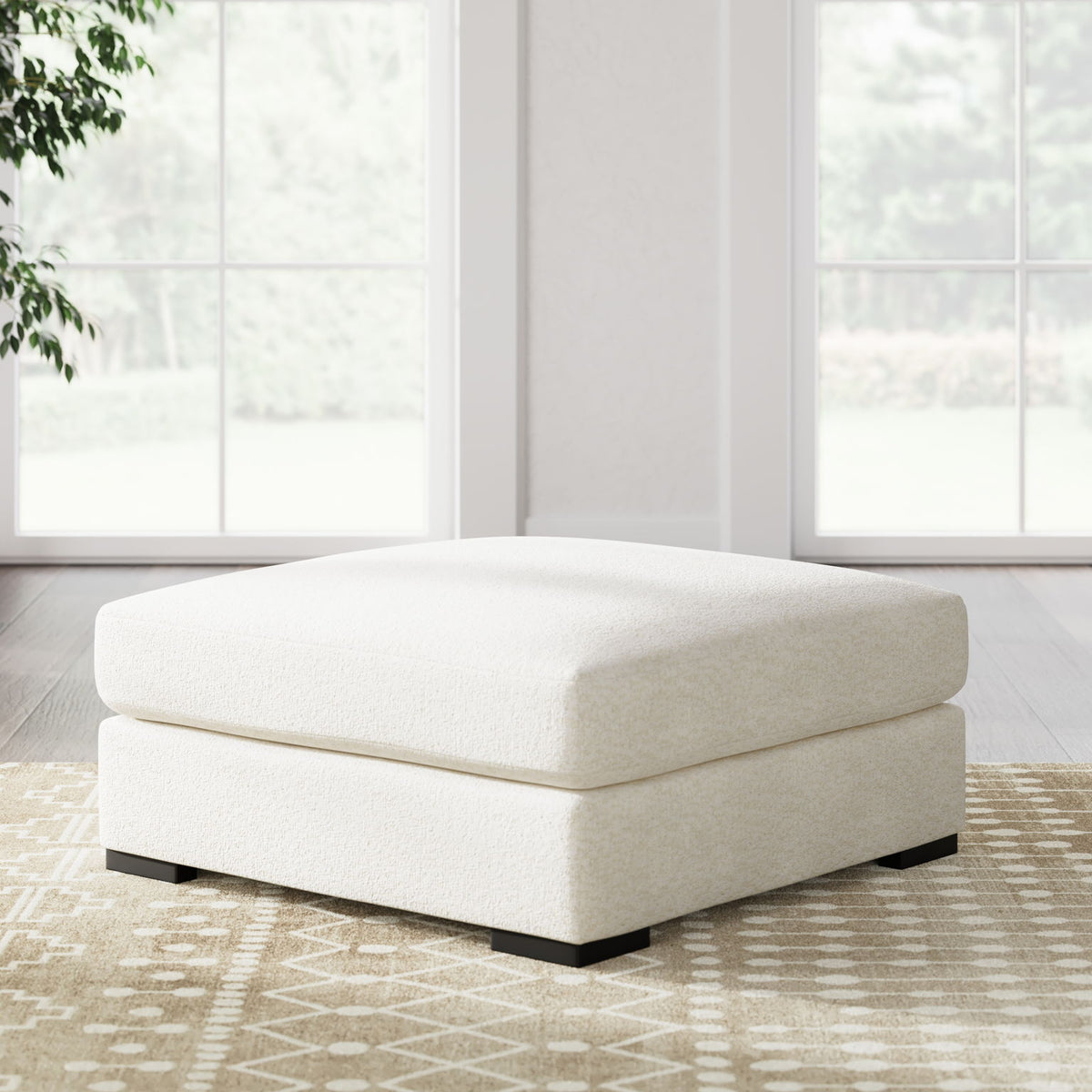 Donelson Creek - Vanilla - Oversized Accent Ottoman