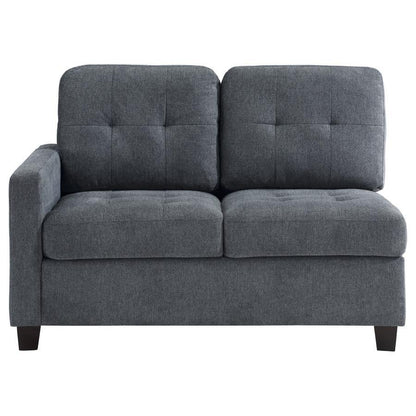 Georgina - Upholstered LAF Loveseat - Steel Gray