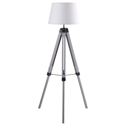 Dayton - Empire Shade Metal Tripod Floor Lamp - Gray