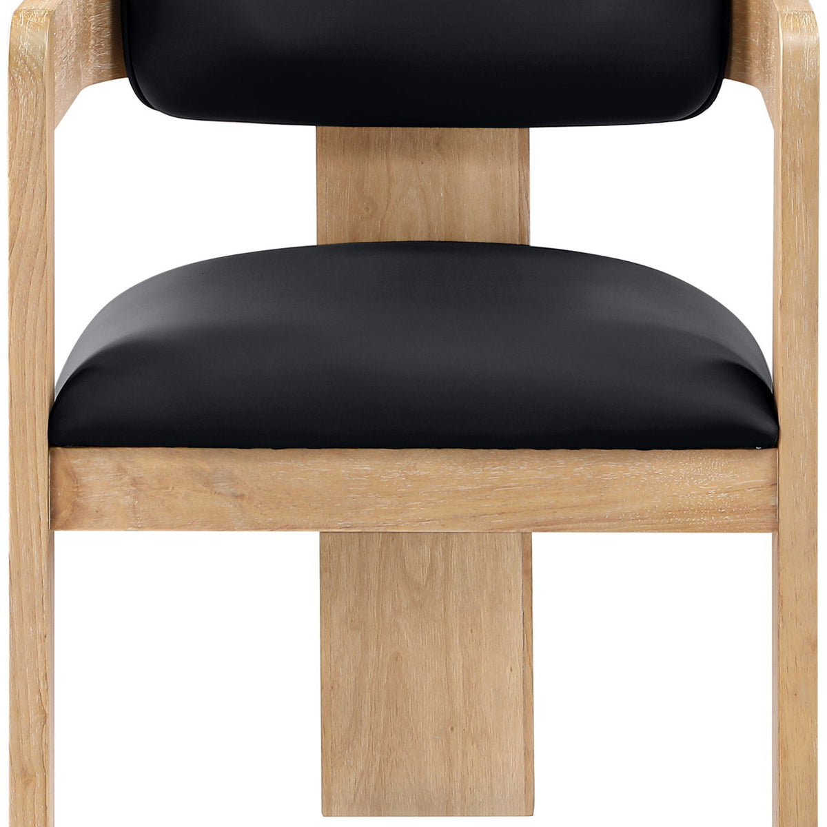 Sacha - Vegan Leather Upholstered Dining Chair With Natural Base (Set of 2)