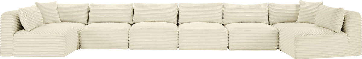 Shaggy - 8 Piece Modular U-Shaped Armless Sectional