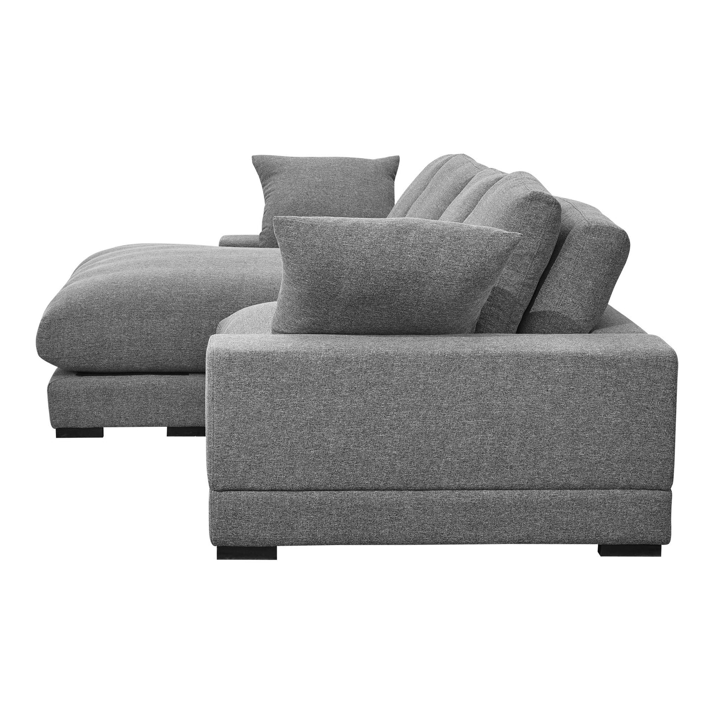 Plunge - Sectional - Gray - Fabric