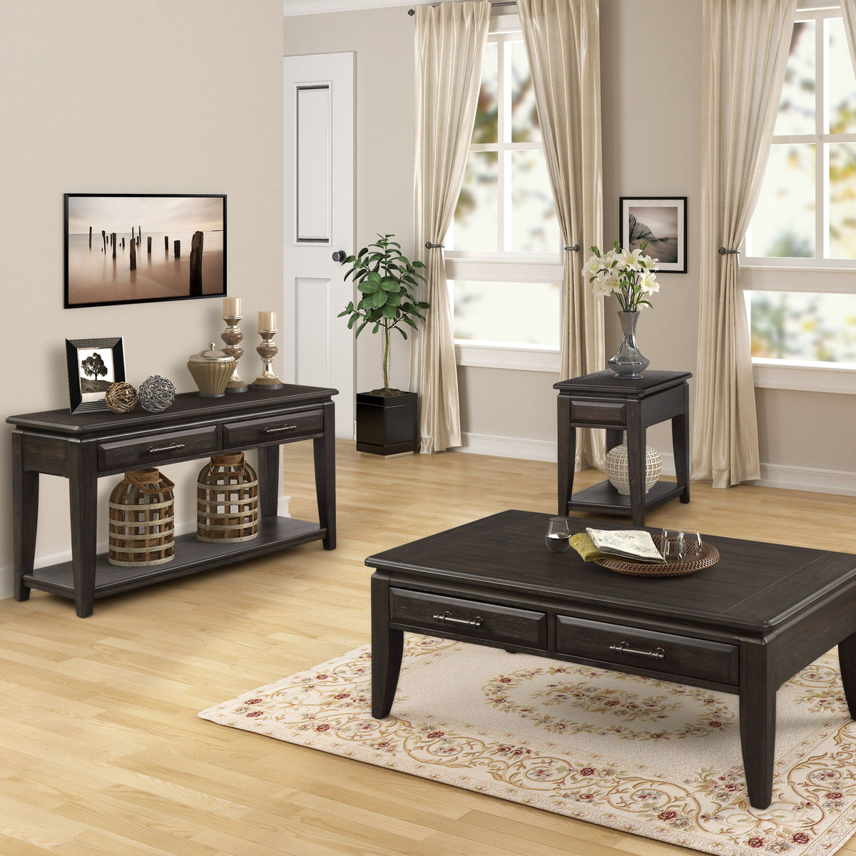 Traditional Table With Storage