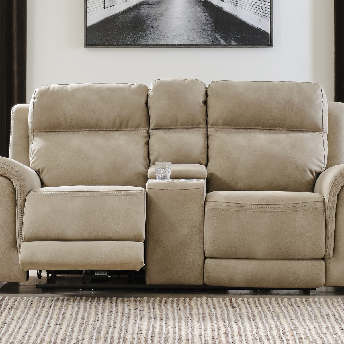 Next-Gen Durapella - Reclining Power Loveseat With Console