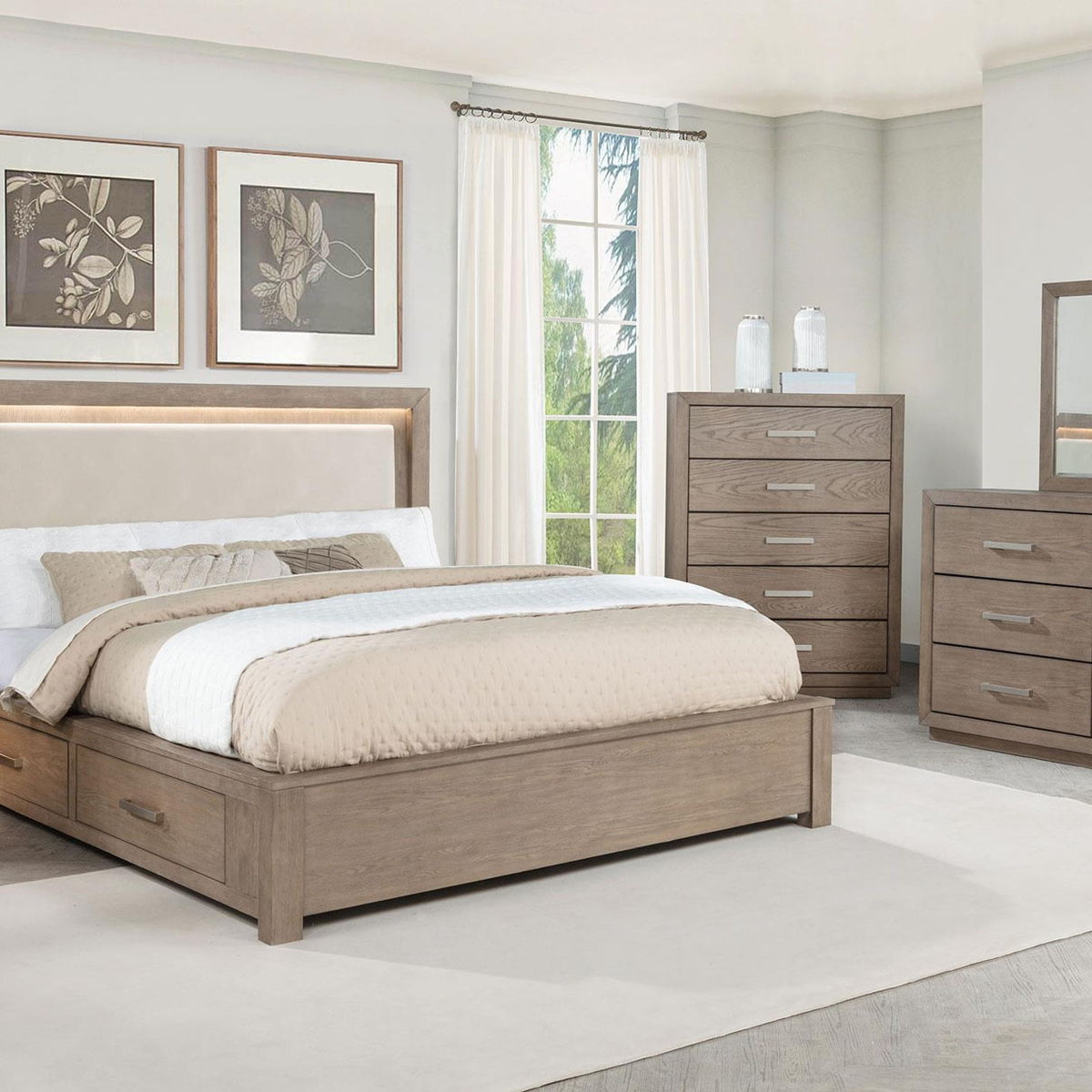 Kenora 5-piece Queen Bedroom Set Barley Brown
