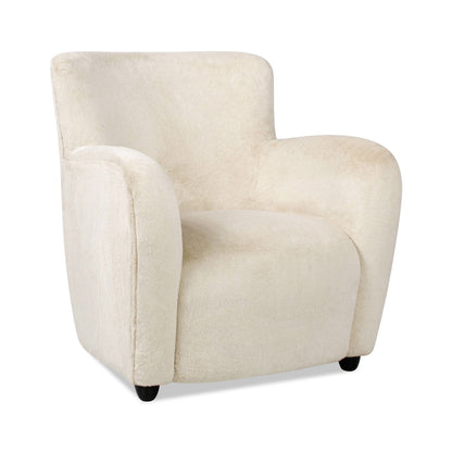 Wolffe - Curved Arm Accent Chair - Creme De La Creme White