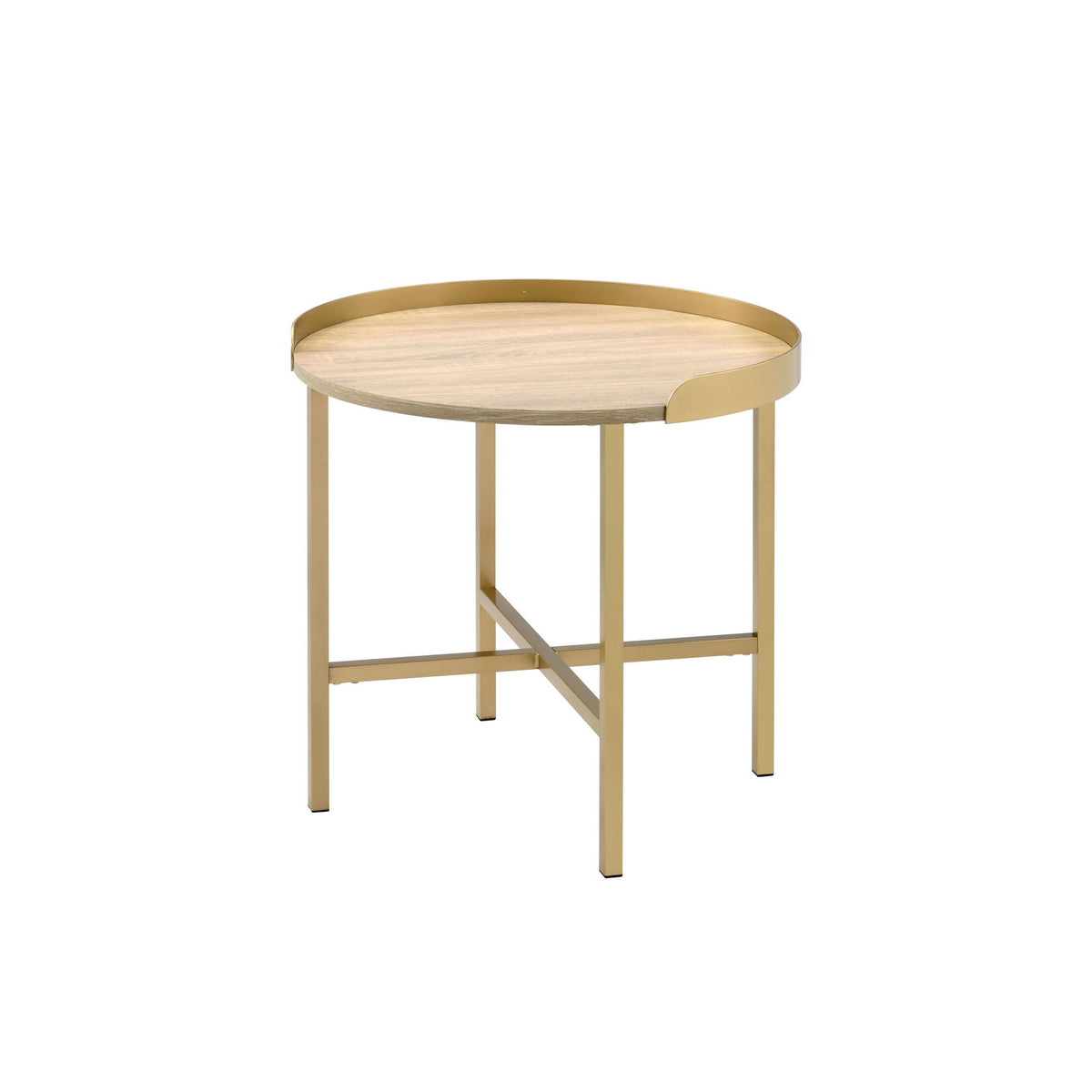 Mithea - End Table - Oak / Gold