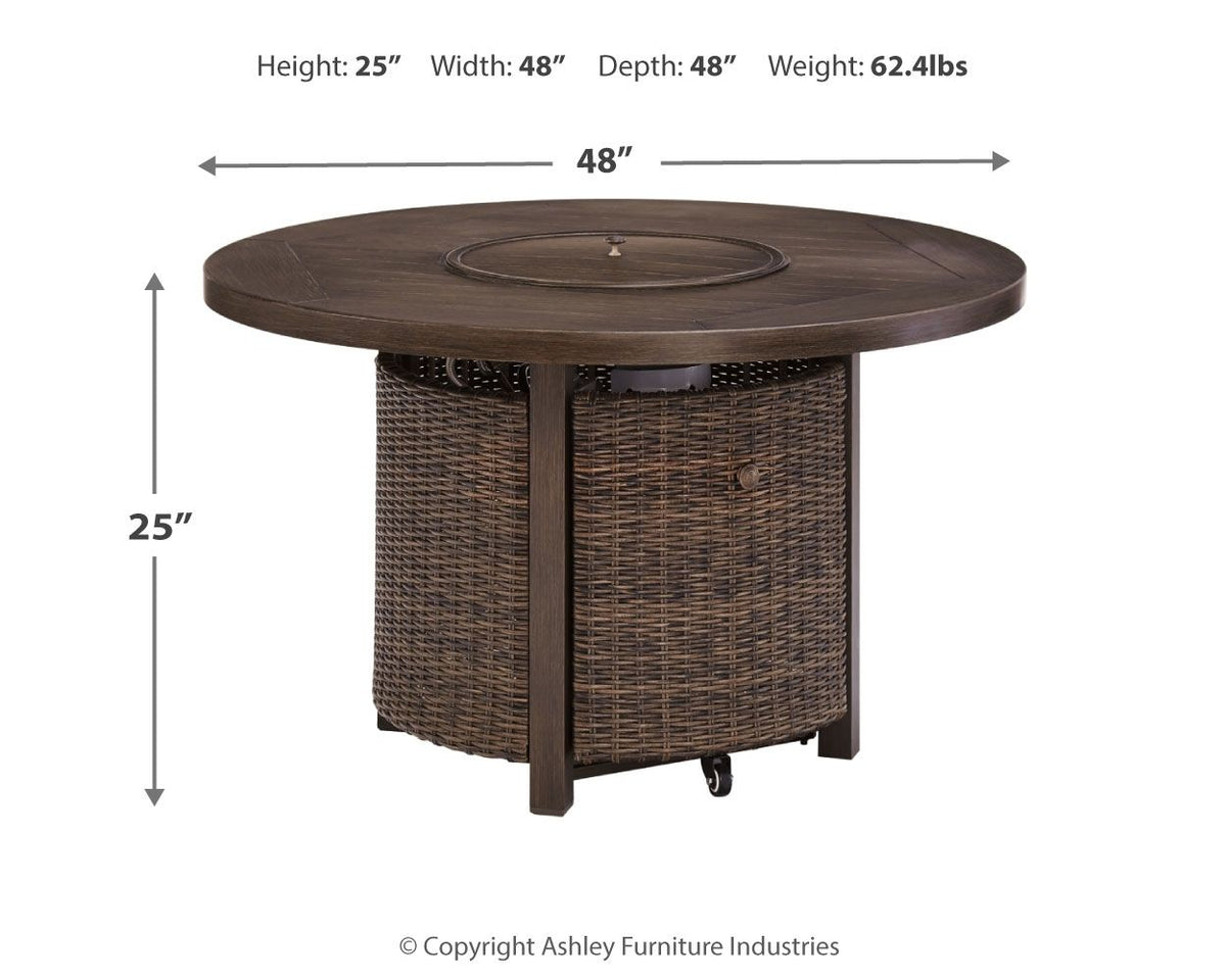 Paradise Trail - Medium Brown - Round Fire Pit Table