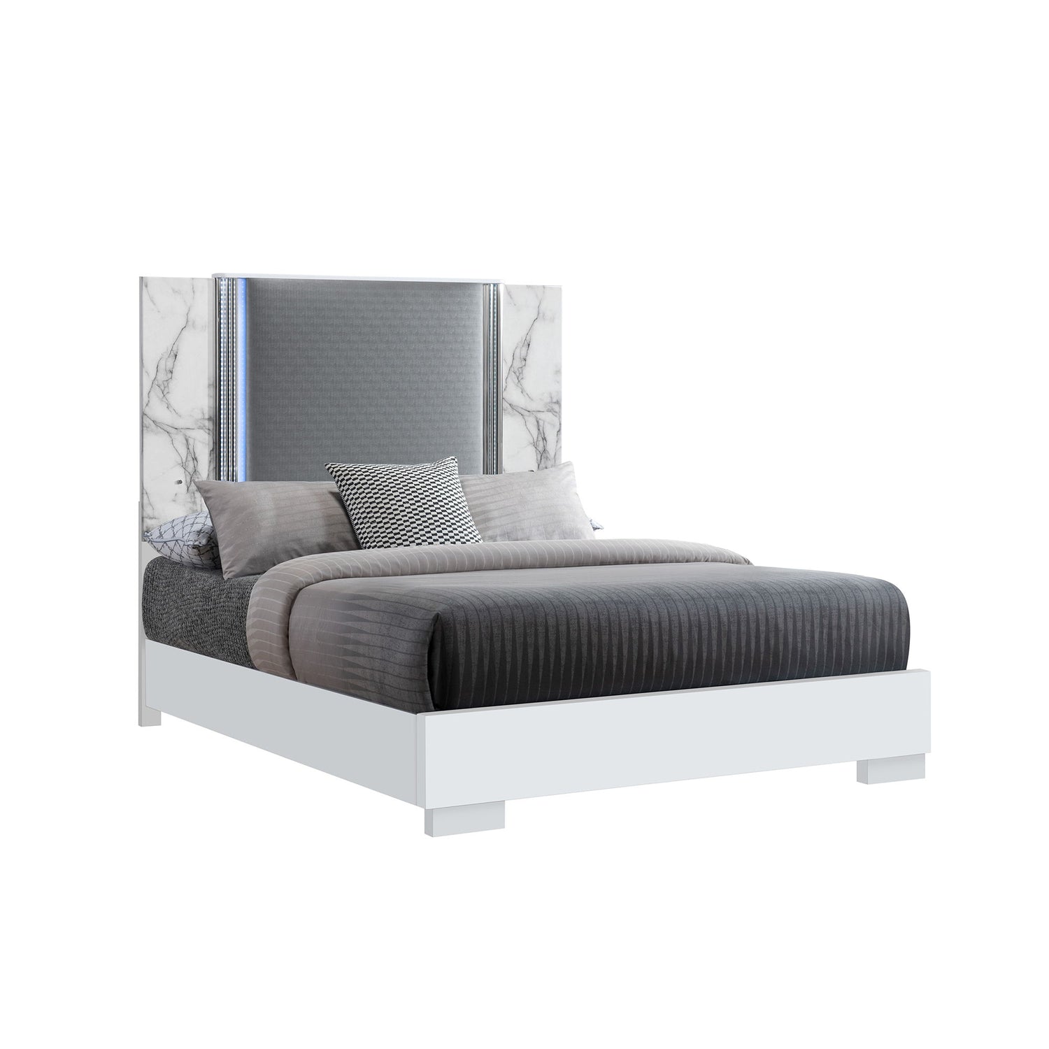 Moon - 5 Pieces Bedroom Set With LED Lighting