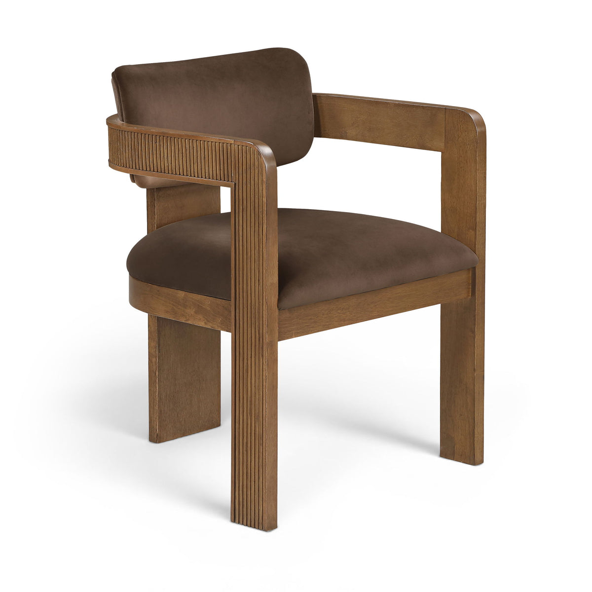 Sacha - Velvet Dining Chair With Brown Base (Set of 2)