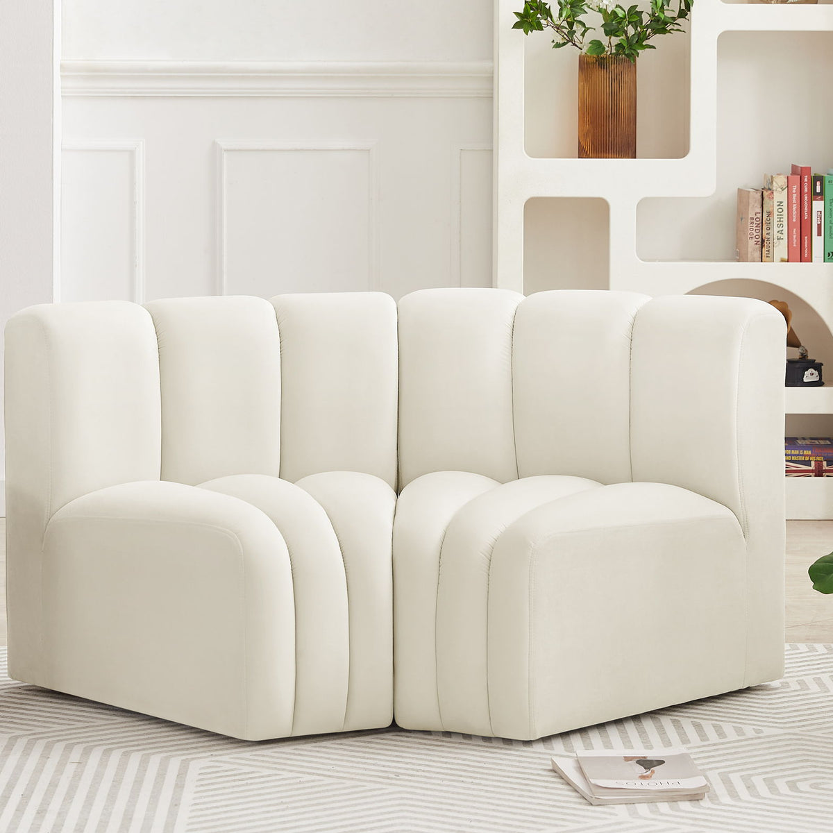 Arc - Velvet 2 Piece Modular Sofa