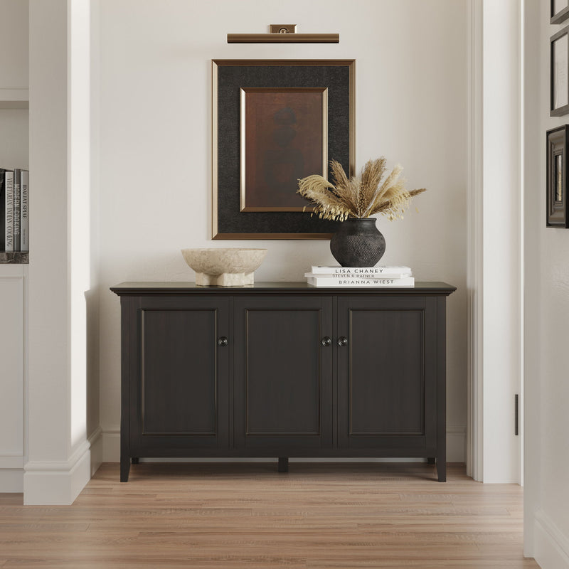 Amherst - Wide 3 Door Storage Cabinet - Hickory Brown
