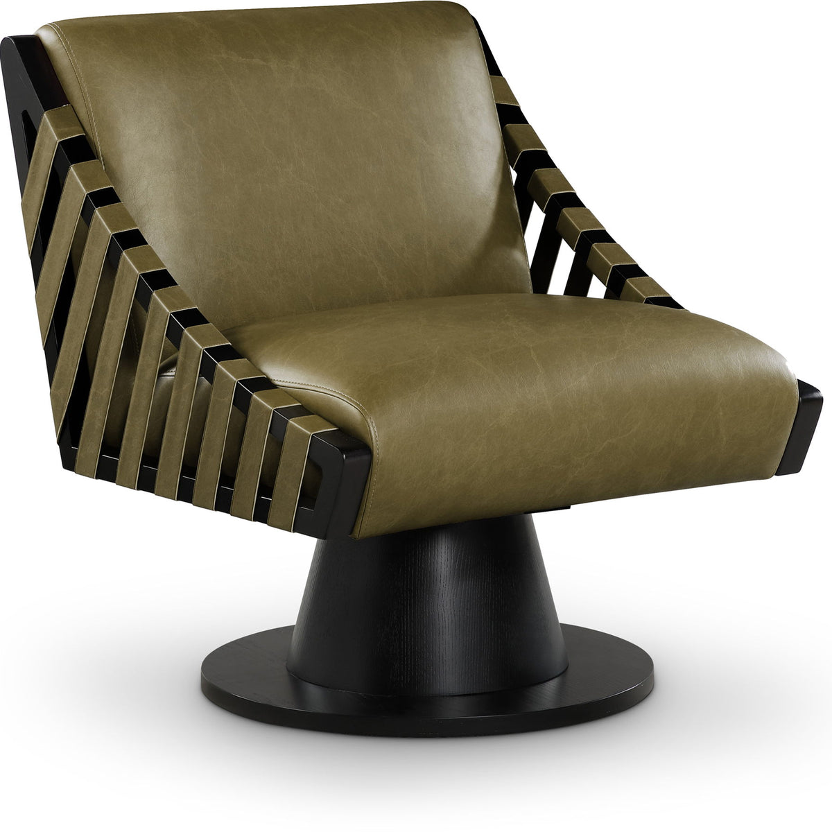 Millwin - Swivel Accent Chair With Black Base