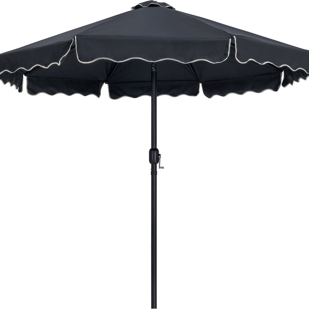 Amalfi - Aluminum Patio Umbrella - Light Brown Base / Black Pole