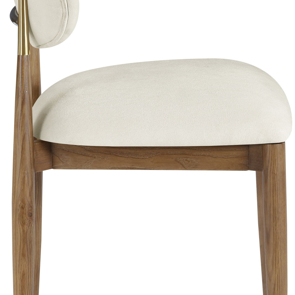 Riccio - Fabric Dining Side Chair (Set of 2) - Walnut Frame
