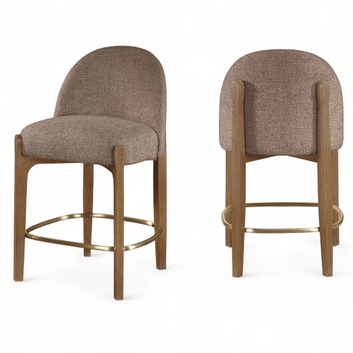 Torino - Counter Stool With Brushed Brown Base