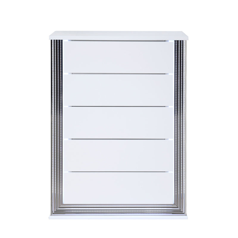 Moon - Smooth Chest With LED - White