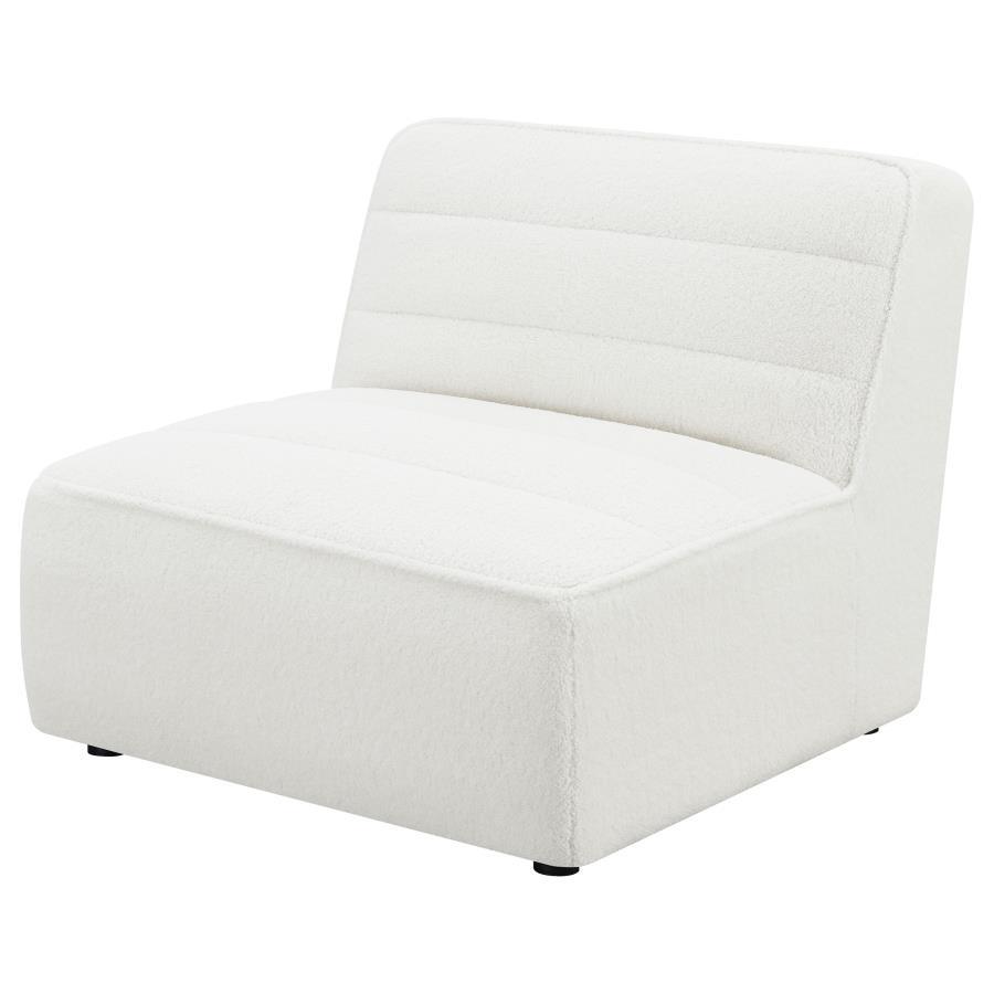 Sunny - Upholstered Armless Chair Natural - Ivory