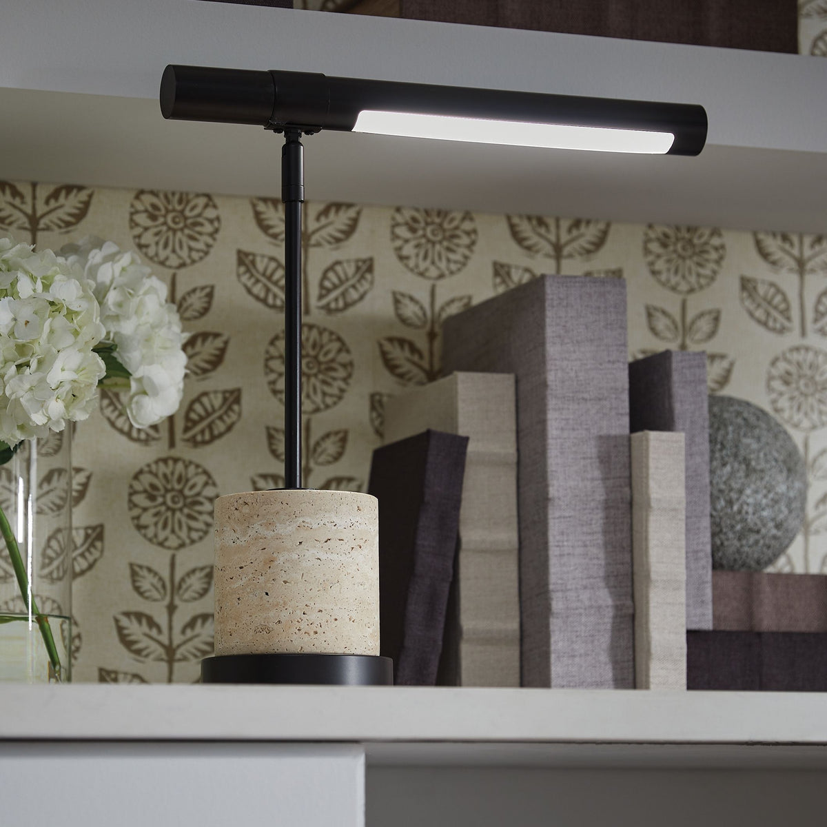 Vinmour - Brown / Beige - Metal Desk Lamp
