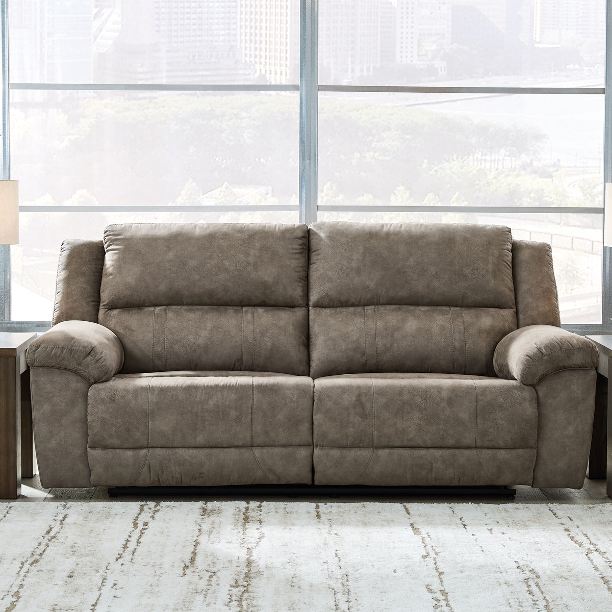 Laresview - Fossil - 2 Seat Reclining Sofa