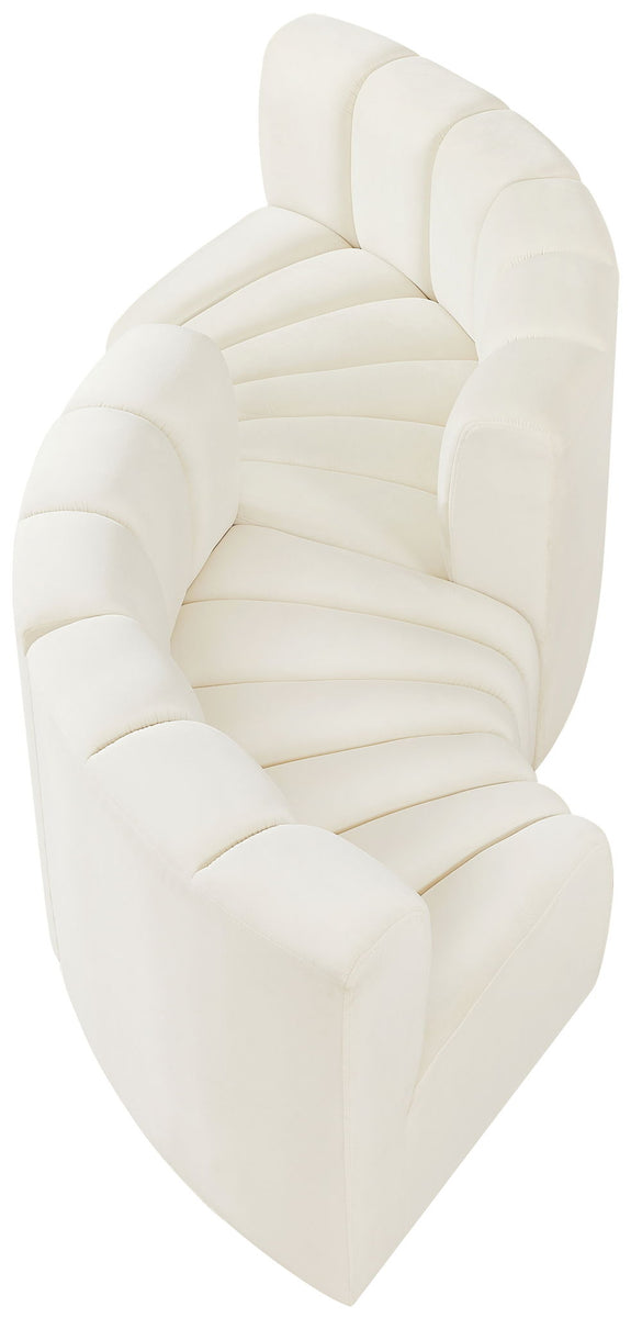 Arc - Velvet 4 Piece Curved Modular Sofa