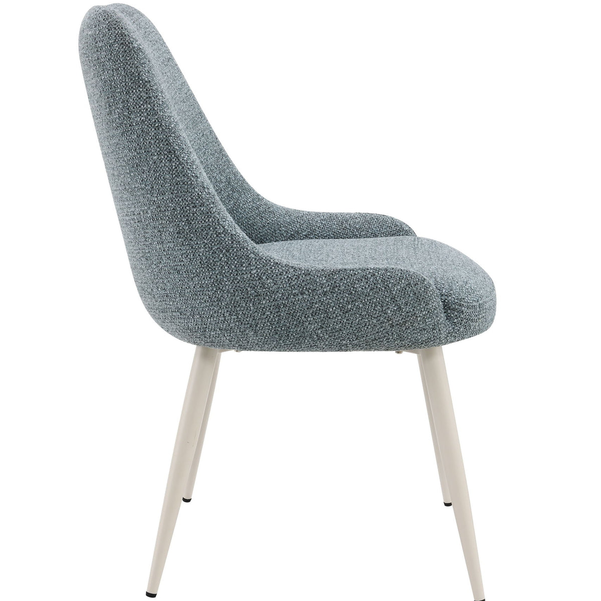 Laela - Boucle Bone Table Side Chair - Light Blue
