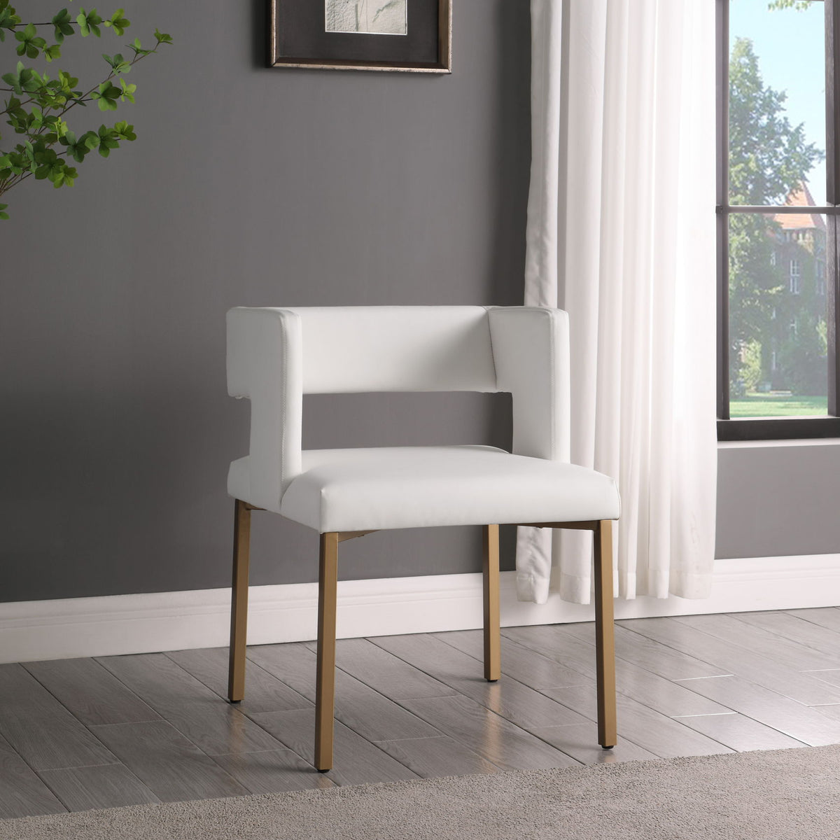 Caleb - Dining Chair with Gold Legs (Set of 2)