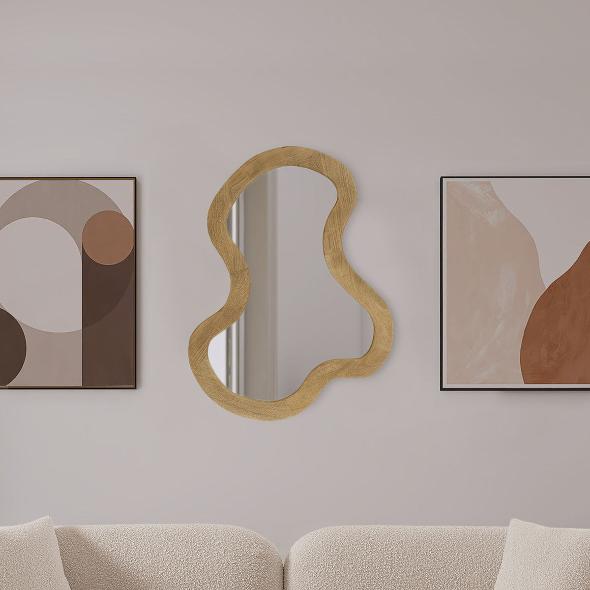 Oblique - Mirror - Wood