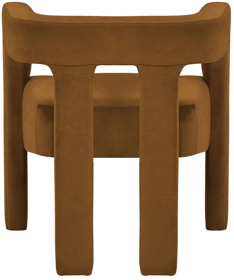 Athena - Velvet Dining Chair - Saddle