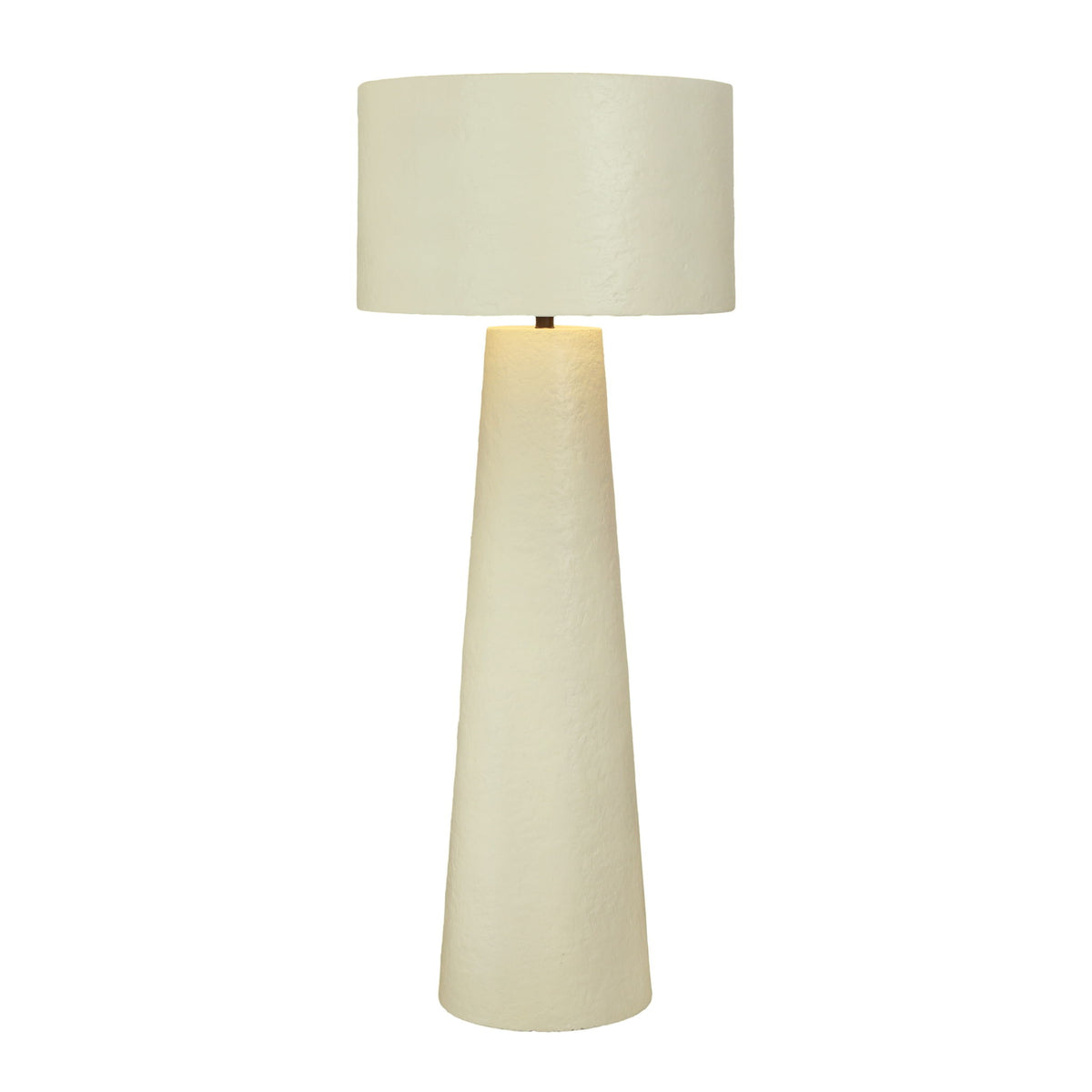 Yala - Papier Mache Floor Lamp - Cream