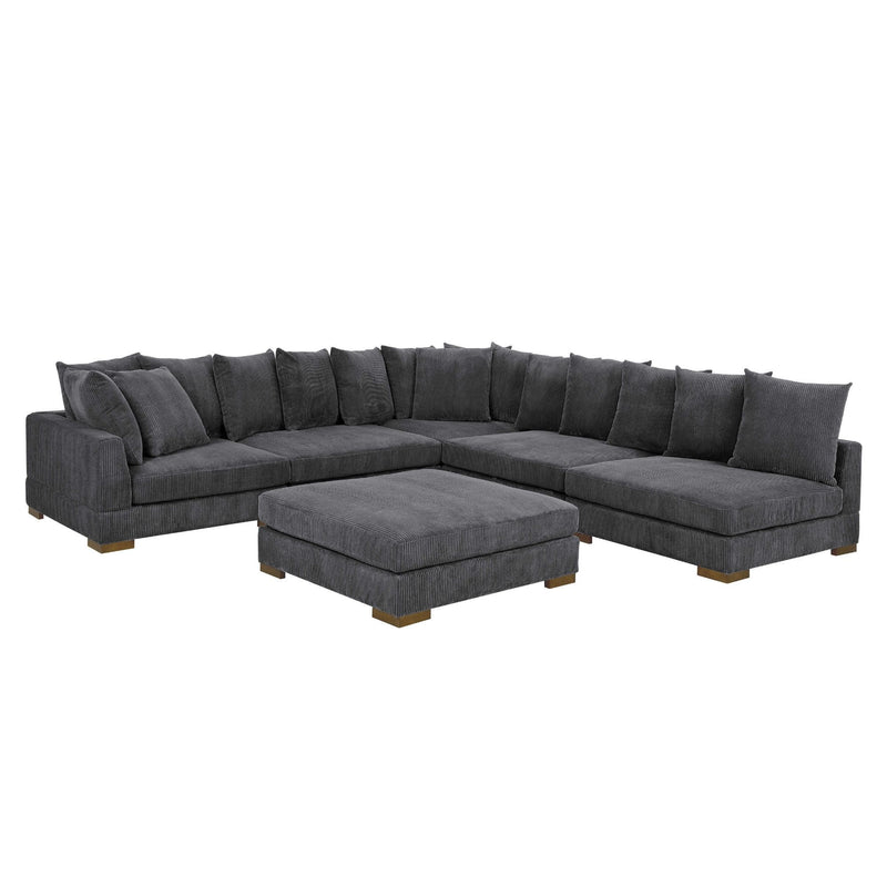 Large Seating Modular Sleeper Sectional - Dark Gray