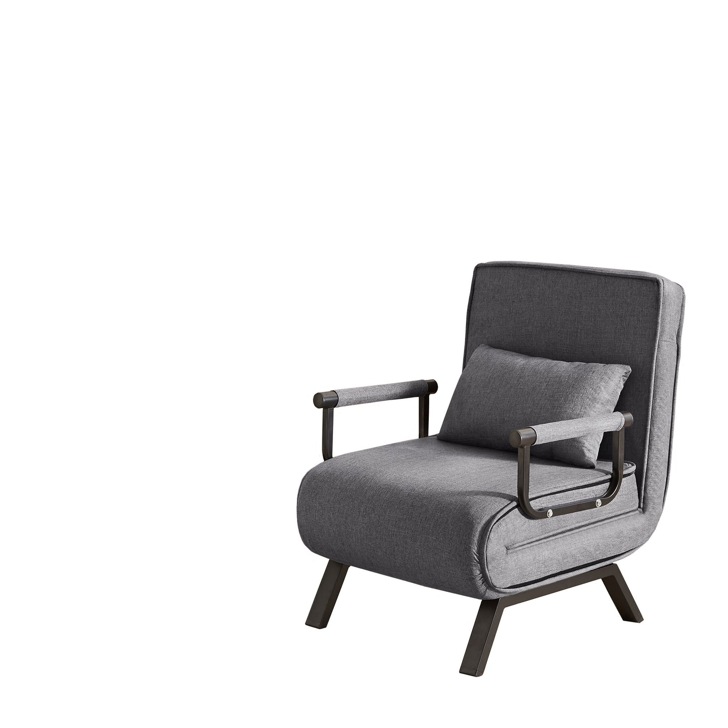 Convertible 5 In 1 Folding Chair Bed With Adjustable Backrest & Pillow Linen