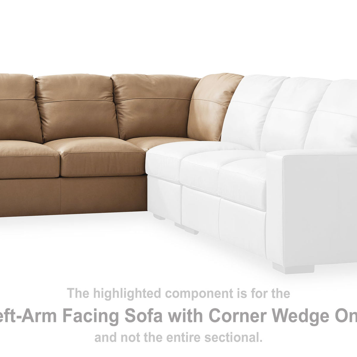 Bandon - Laf Sofa With Corner Wedge - Toffee
