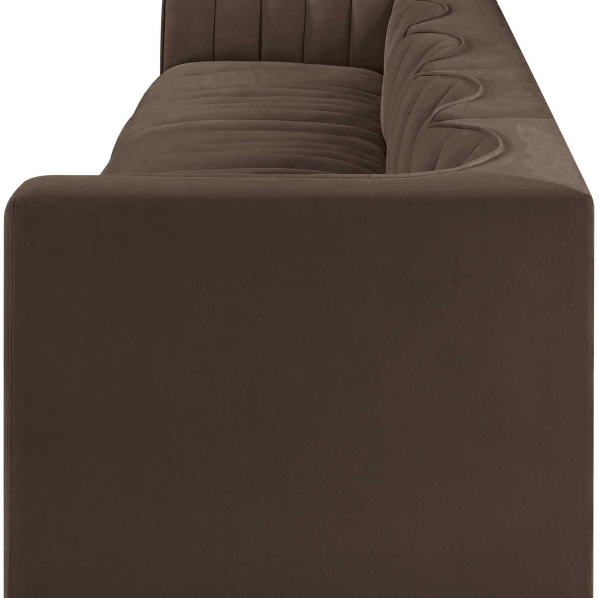 Rummi - Velvet Performance Fabric Upholstered 5 Piece Modular Sofa