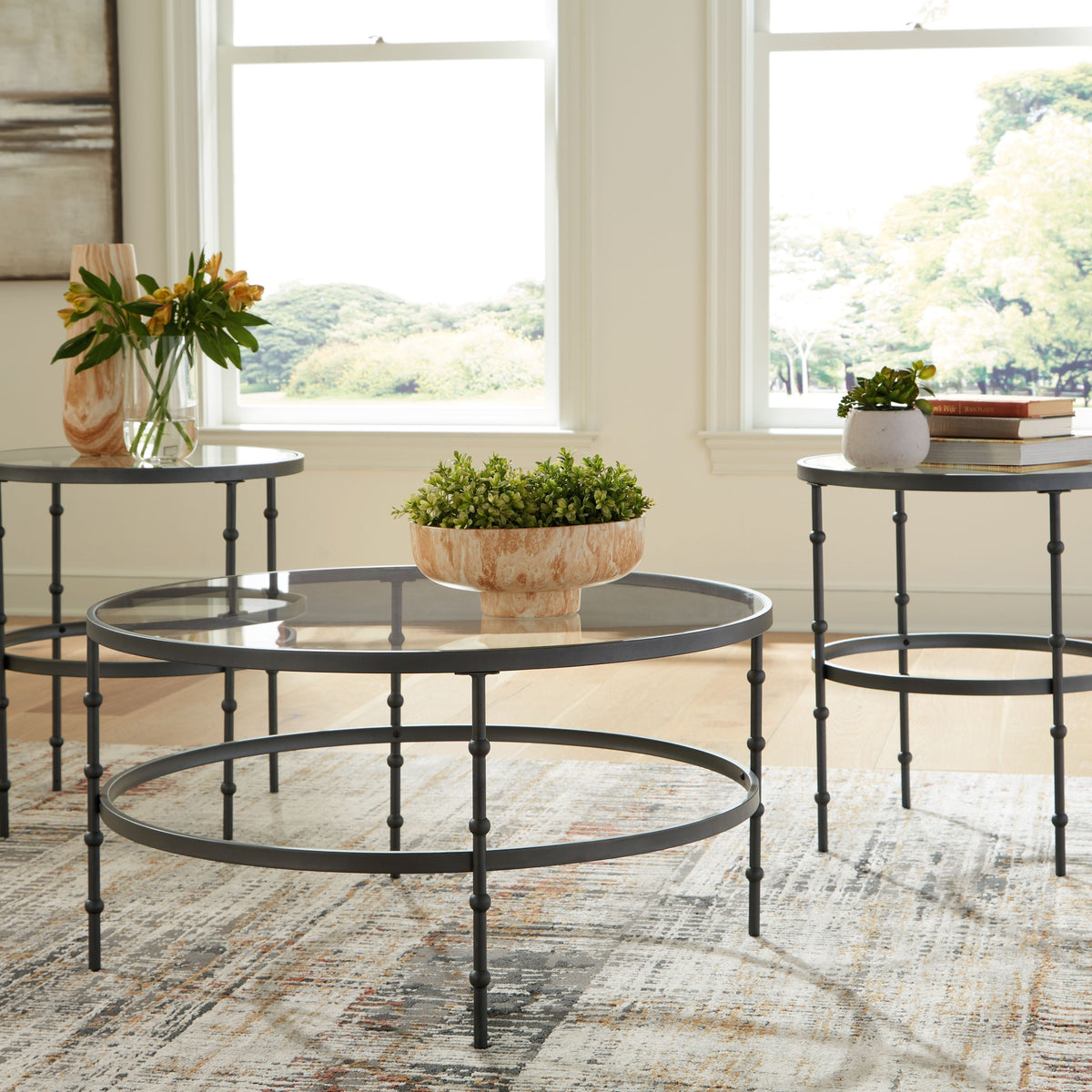 Kellyco - Occasional Table Set (Set of 3) - Gunmetal