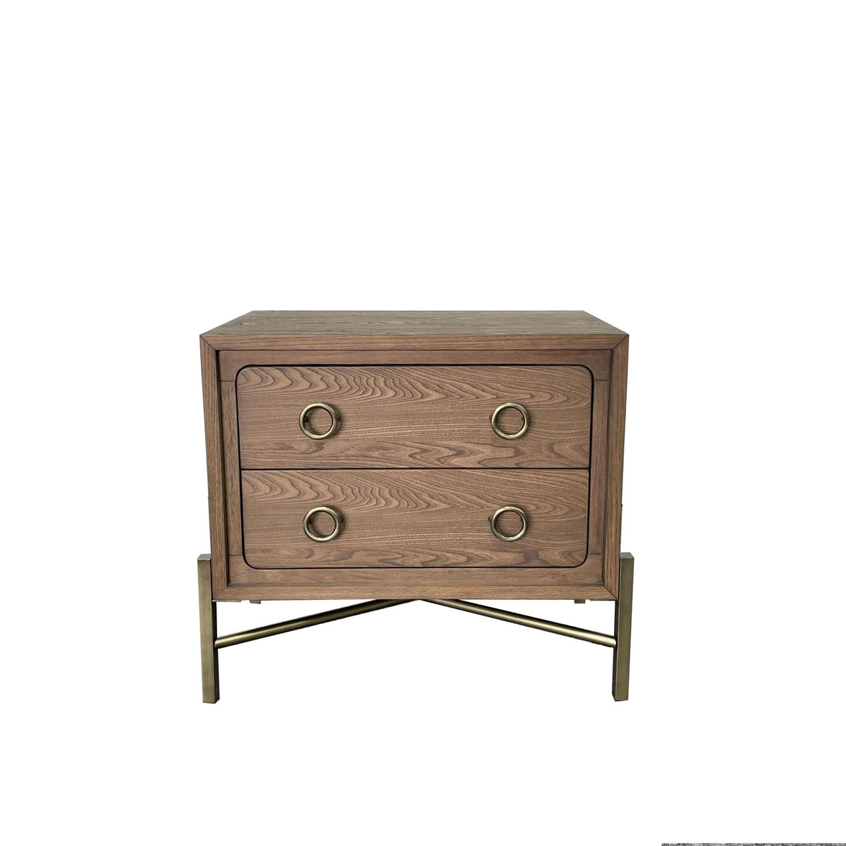 2 Drawer Nightstand With USB - Latte