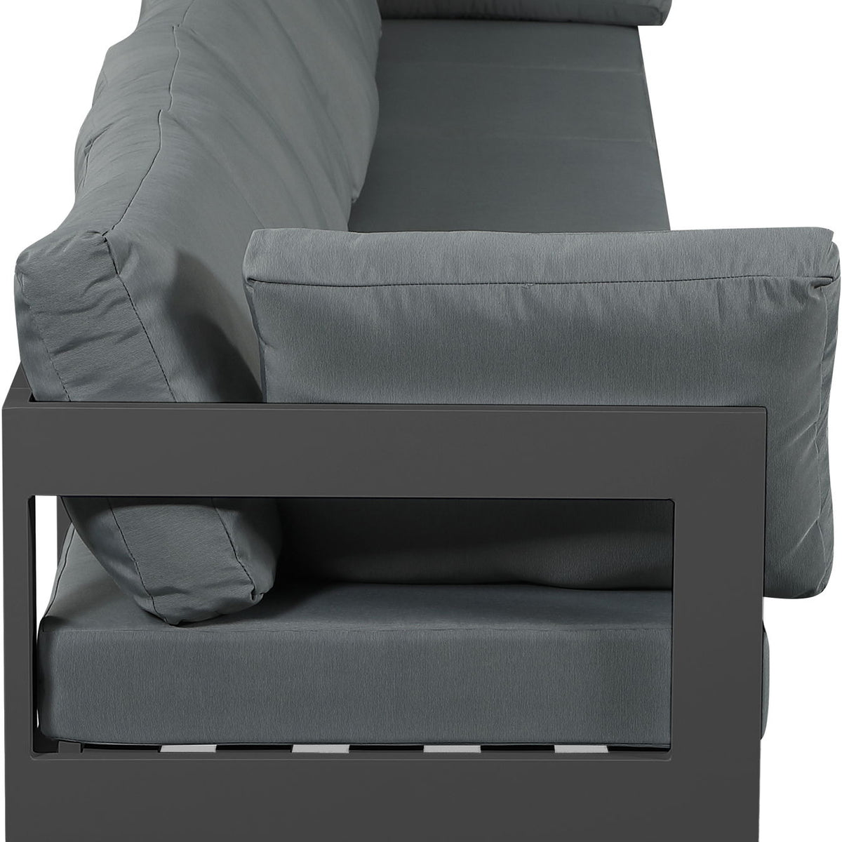 Nizuc - Outdoor Patio 6 Seat Modular Sofa With Gray Frame