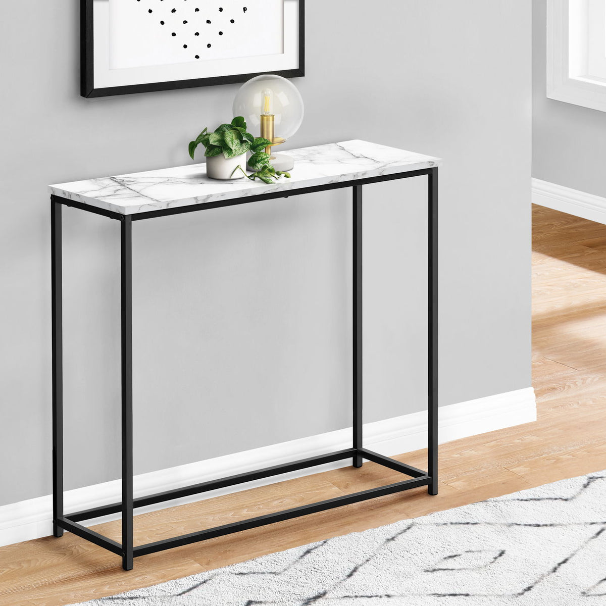 Accent Console Table For Entryway, Stable Support, Contemporary & Modern