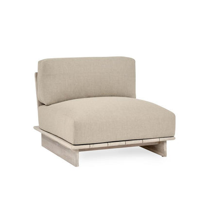 Livia - Teak Outdoor Armless Chair - Taupe