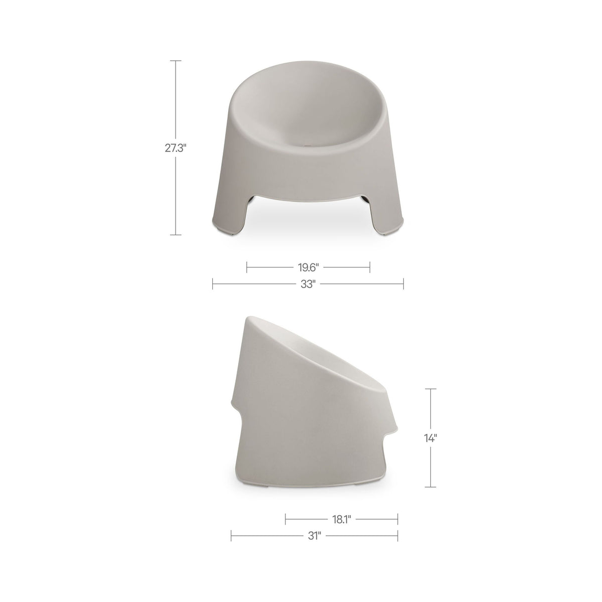 Nolla - Outdoor Accent Chair (Set of 2) - Light Gray