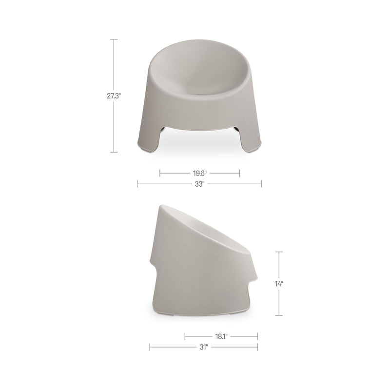 Nolla - Outdoor Accent Chair (Set of 2) - Light Gray