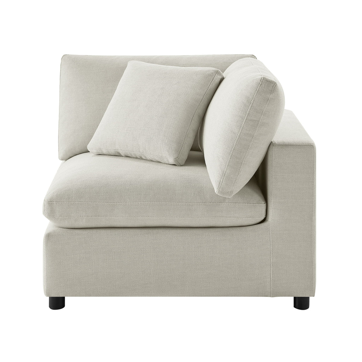 Cassandra - Corner Wedge Chair - Beige