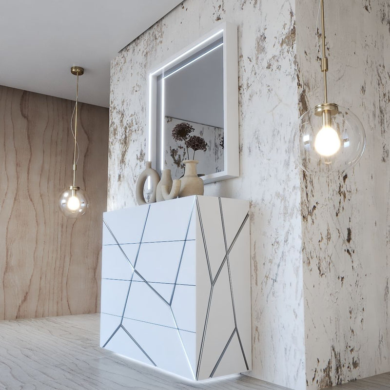 Gio - Single Dresser - White / Gray