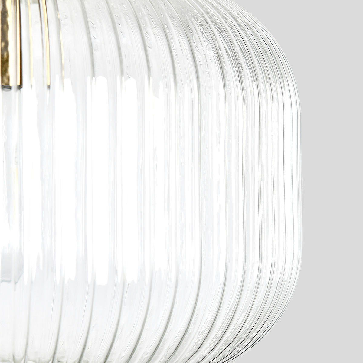 Corey - Glass Pendant - Brass Plated