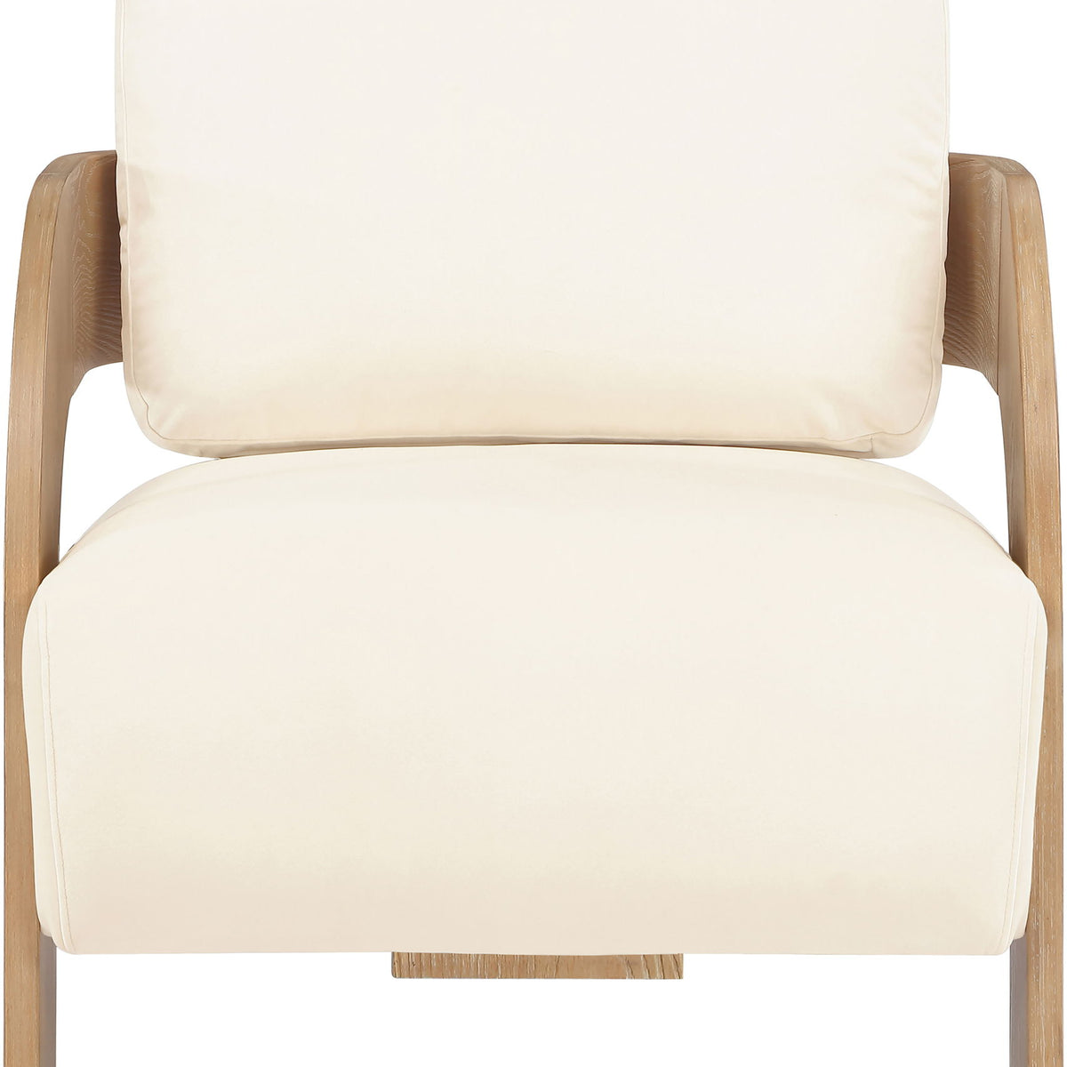 Cedra - Velvet Performance Fabric Upholstered Accent Chair - Natural Frame