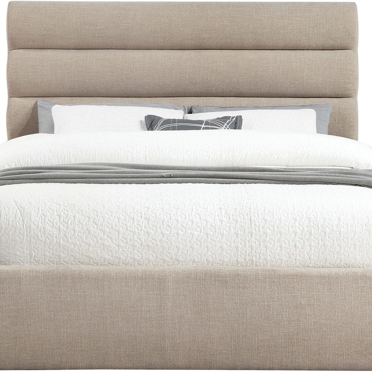 Adam - Linen Fabric Bed With 52" Headboard