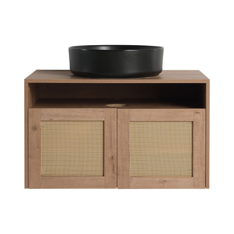 Bathroom Vanity & Art Sink, 2 Soft Close Doors, Float Mounting Design